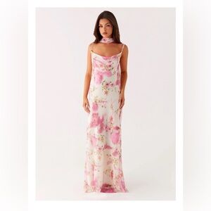 Floral Pink Spencer Maxi Dress by Peppermayo